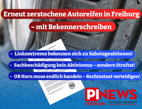 Erneut zerstochene Autoreifen in Freiburg – mit Bekennerschreiben